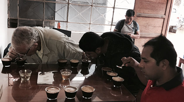 Loading coffee samples